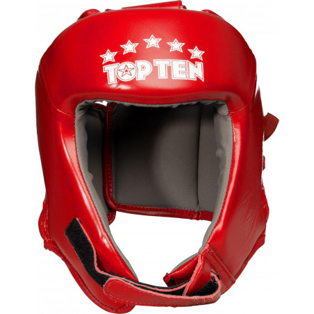 Head Guard made of genuine leather incl. AIBA Label without chin and cheekbone protection