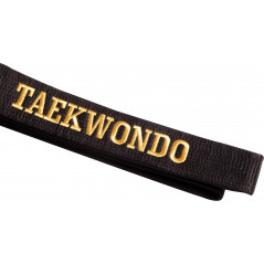 Shiny Taekwon-Do belt with box (with embroidery) TAEKWONDO